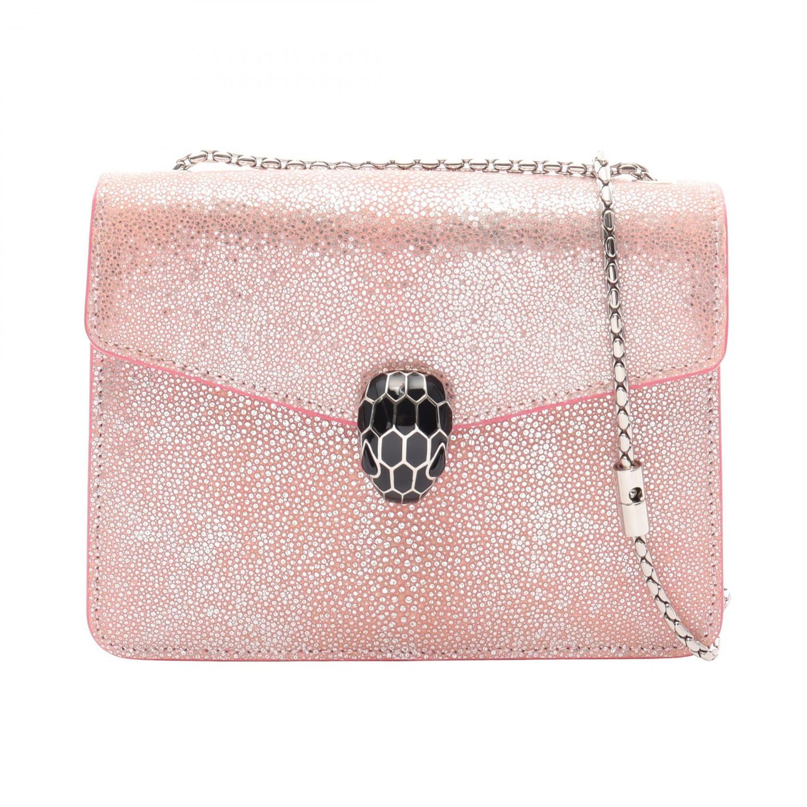 ブルガリ BVLGARI ショルダーバッグ セルペンティ フォーエバー ライトピンク レザー セルペンティ フォーエバー チェーンショルダー レディース Used A