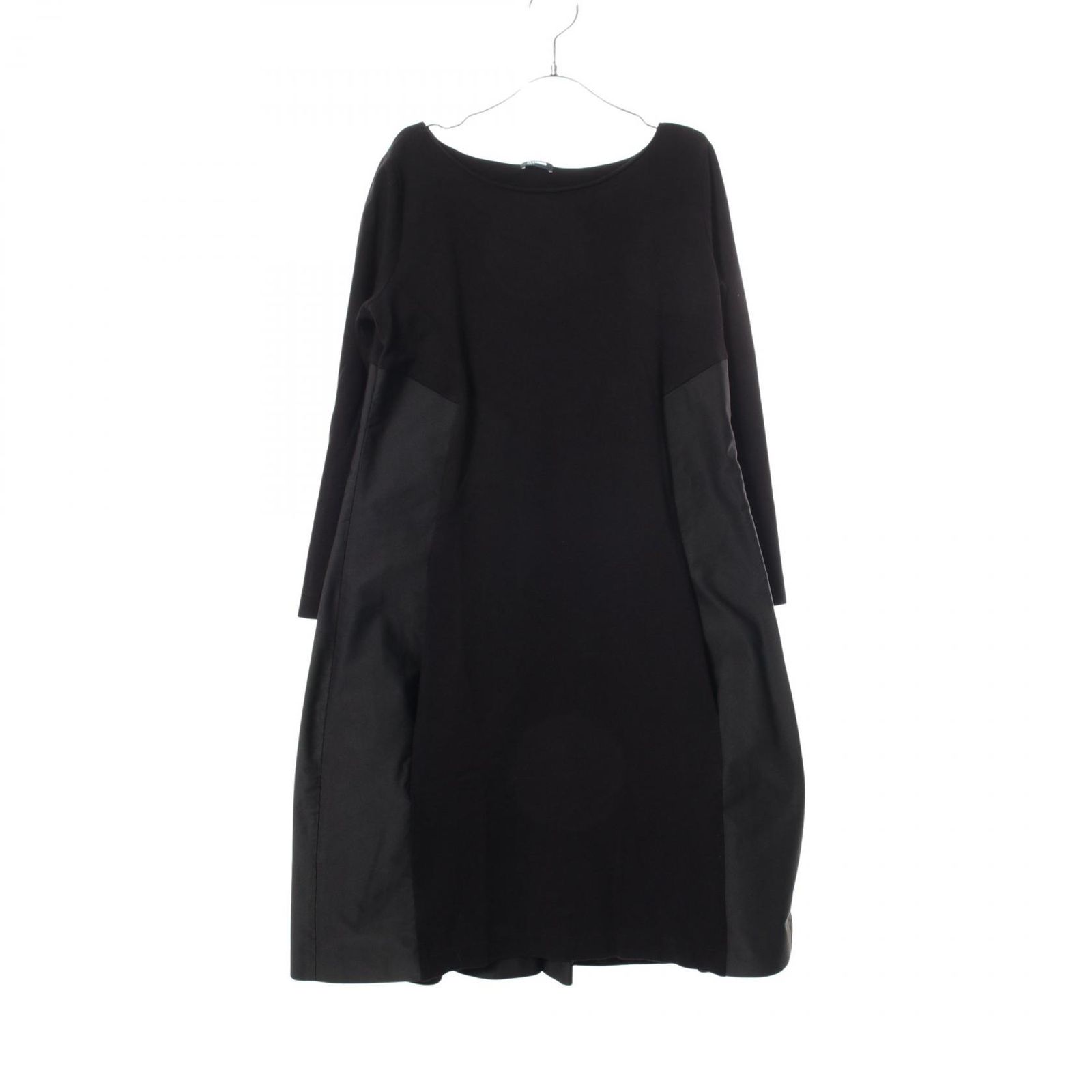 ジルサンダーネイビー JIL SANDER NAVY ワンピース 切替 プリーツ 長袖 レーヨン ワンピース レディース Used A