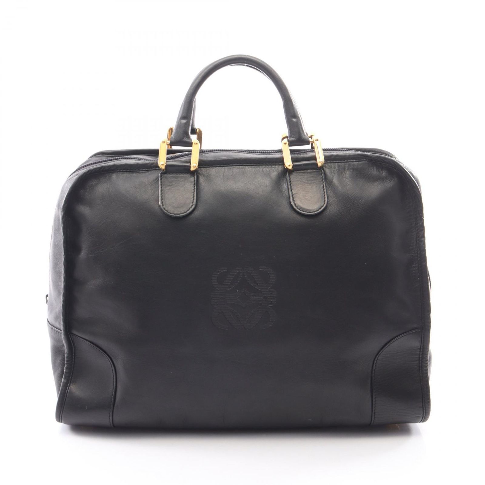 ロエベ LOEWE ハンドバッグ アマソナ40 ブラック レザー アマソナ40 レディース Used B