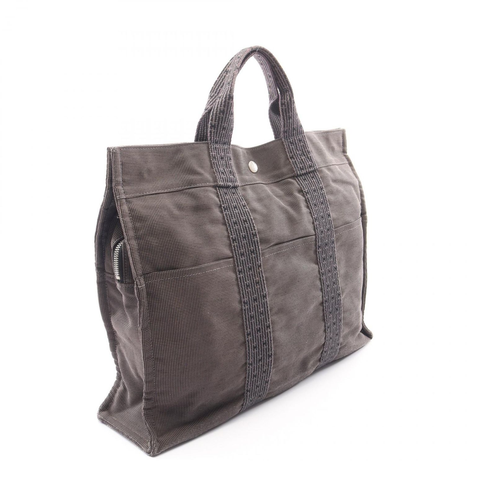 エルメス HERMES トートバッグ エールラインMM グレー キャンバス