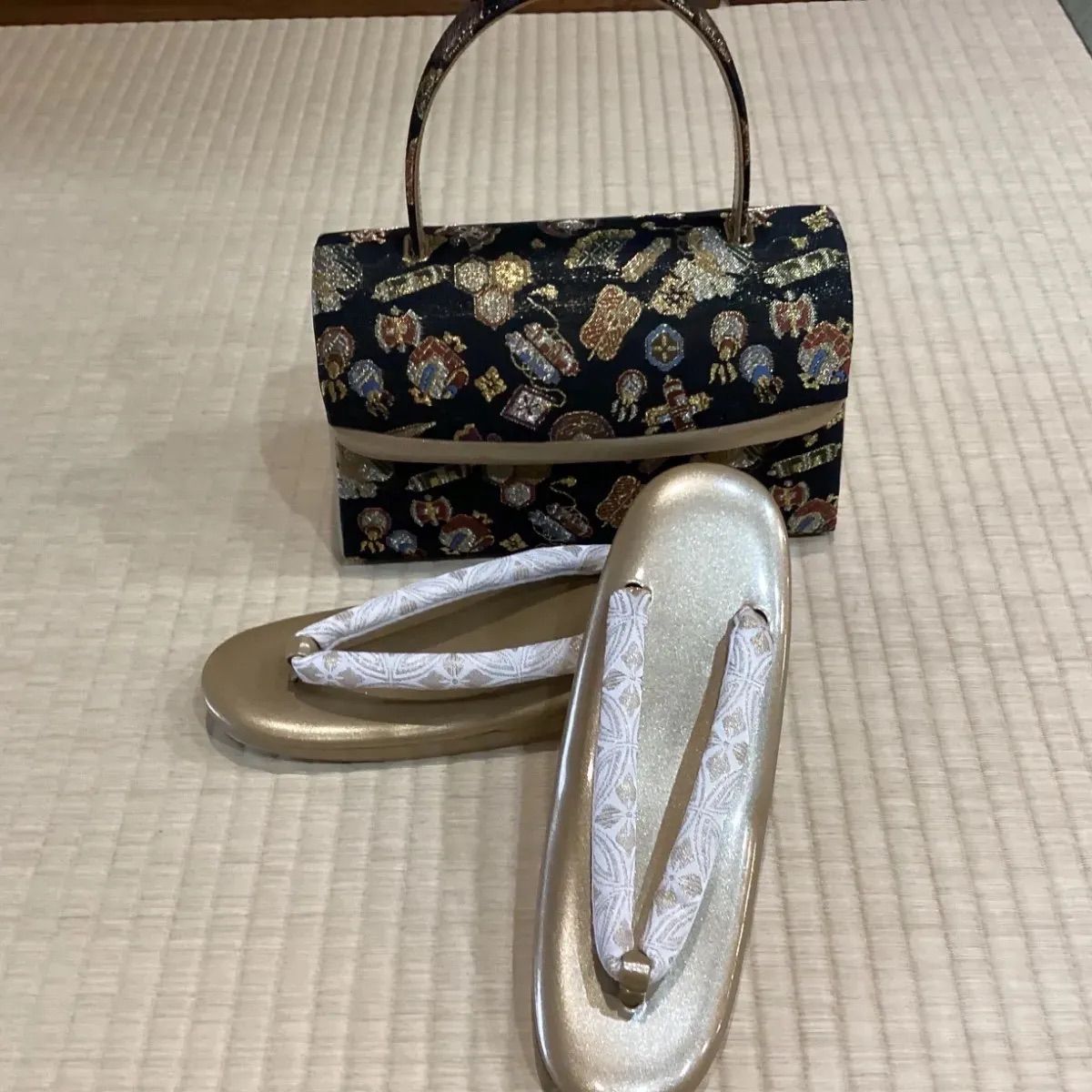 草履バッグセット！新品未使用！草履Ｌサイズ 宝尽くし ⭐︎振袖⭐︎訪問着⭐︎