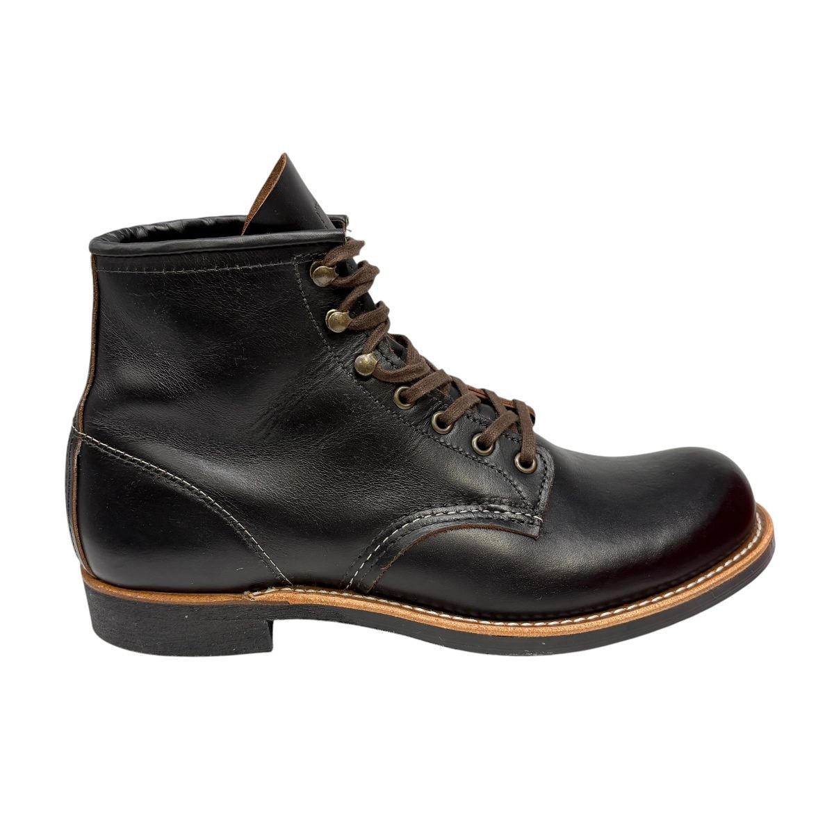 ♪4471 レッドウィング ブーツ ブラックスミス 3345 D 28cm レザー 中古 RED WING Blacksmith アメカジ系 黒