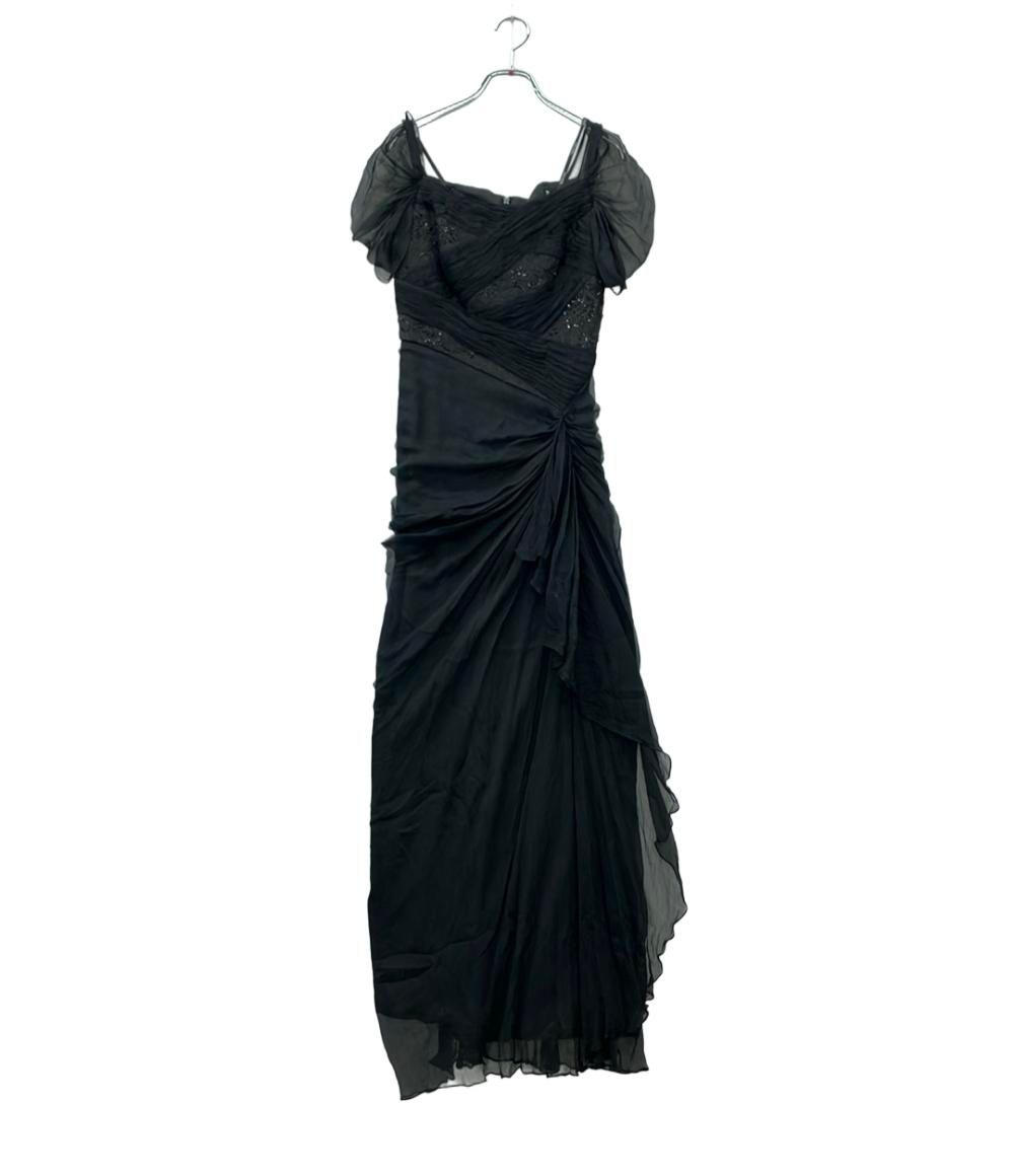 タダシショージ 半袖シルクワンピース ビジュー レース レディース SIZE 0 (S) TADASHI SHOJI