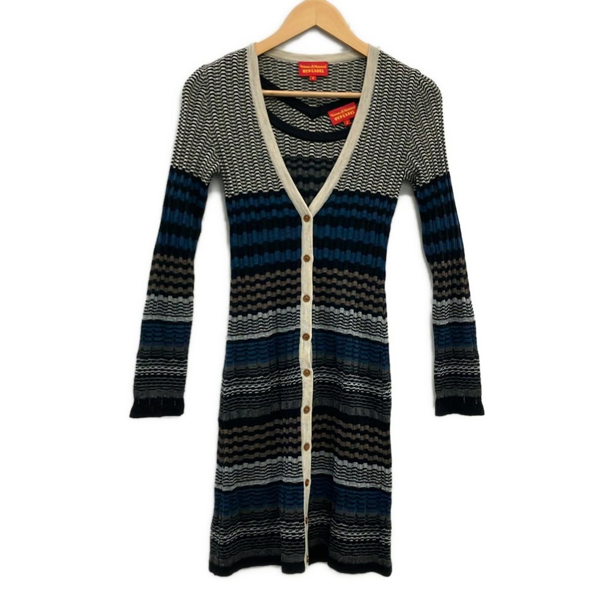 VivienneWestwoodRedLabel(ヴィヴィアンウエストウッドレッドレーベル) ワンピースセットアップ レディース - 黒×ブルー×マルチ ニット