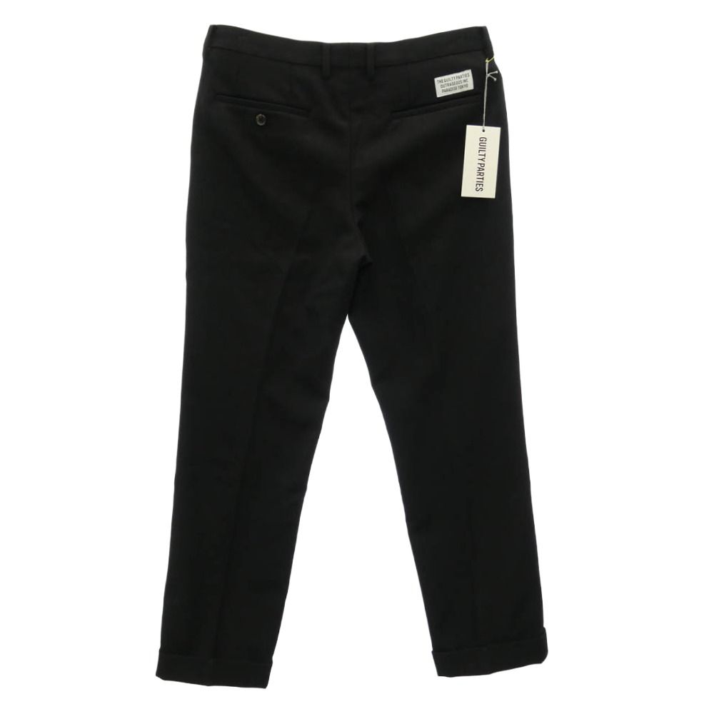 WACKO MARIA ワコマリア GP-102-BLANKLINE-JOHNNY-A-02 REGULAR FIT WOOL TROUSERS TYPE-2 レギュラーフィット 裾ダブル ウール トラウザー スラックス パンツ ブラック系 L【中古】 WACKO MARIA ワコマリア GP-102-BLANKLINE-JOHNNY-A-02 REGULAR FIT