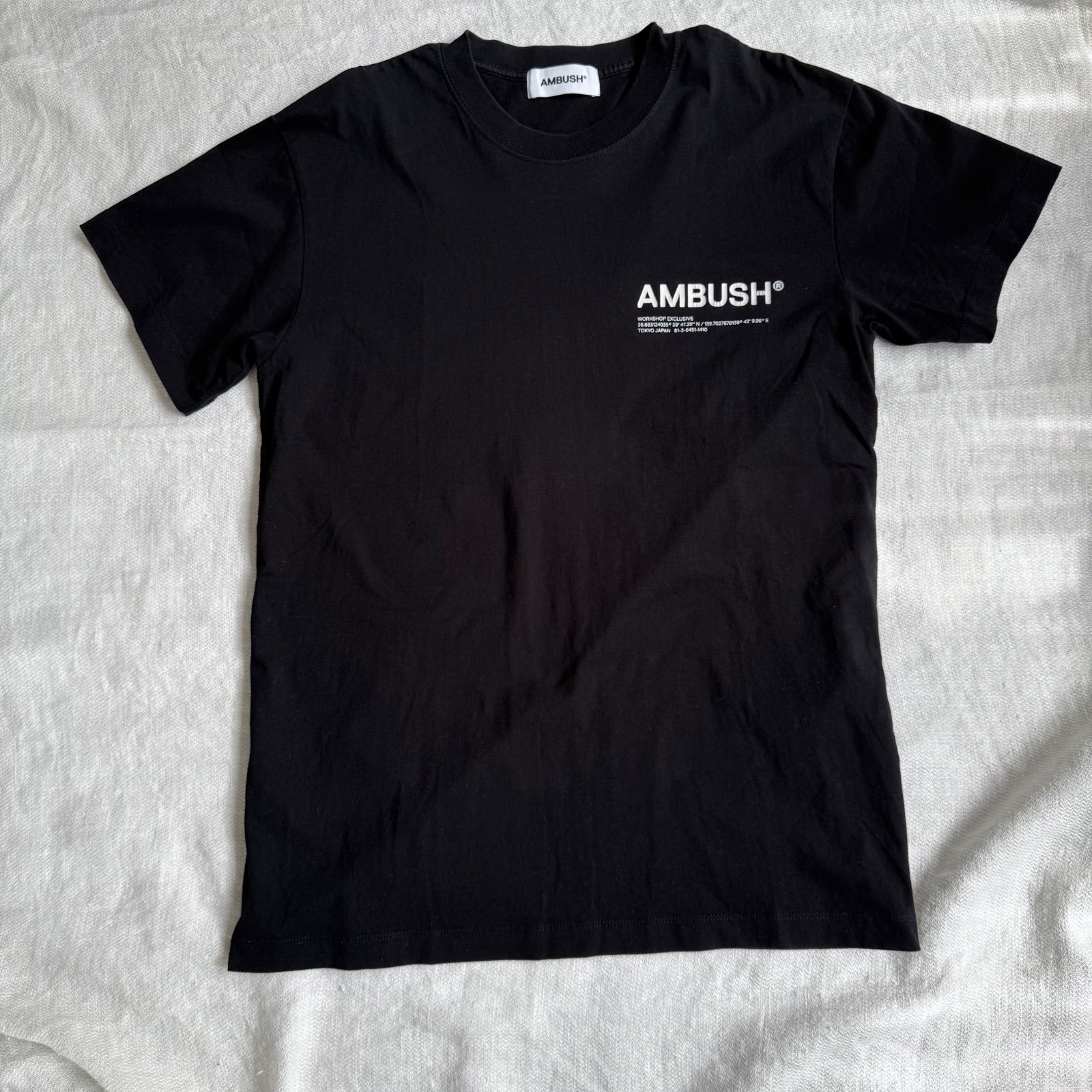 中古 AMBUSH アンブッシュ ロゴTシャツ ブラック 黒Tシャツ T-SHIRT 