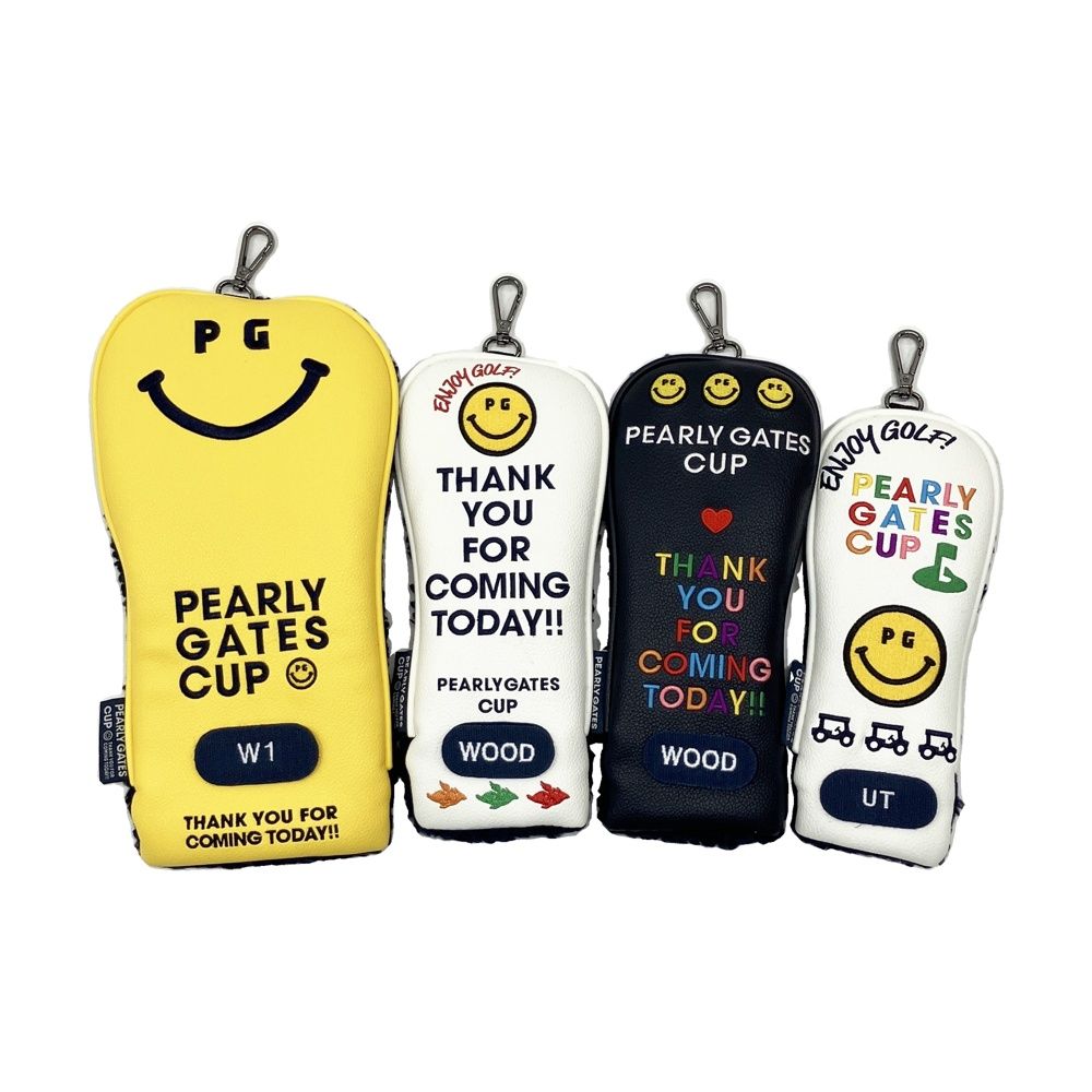 PEARLY GATES パーリーゲイツ CUP 2024 ヘッドカバー 4点セット ホワイト系 DR FW×2 UT [240101707638] ゴルフウェア ストスト