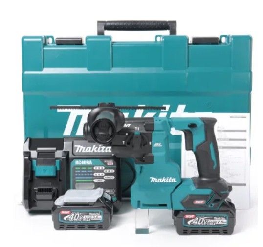 【未使用品】【0921】★makita(マキタ) 20㎜40v充電式ハンマドリル SDSプラス (2.5Ahバッテリx2/充電器/ケース) HR010GRDX　ITLIUAAZANEE