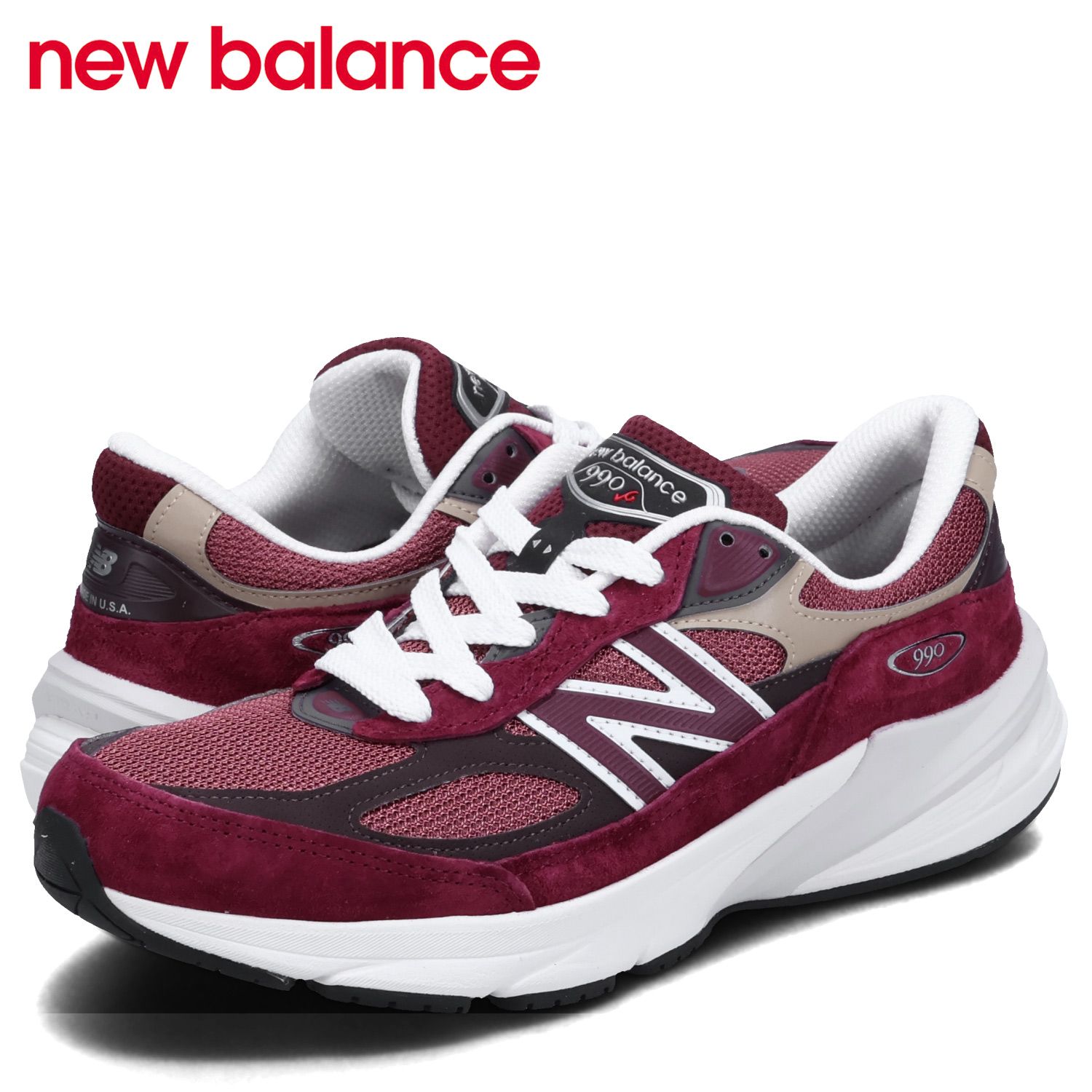 ニューバランス new balance 990 V6 スニーカー メンズ Dワイズ MADE IN USA U990BT6