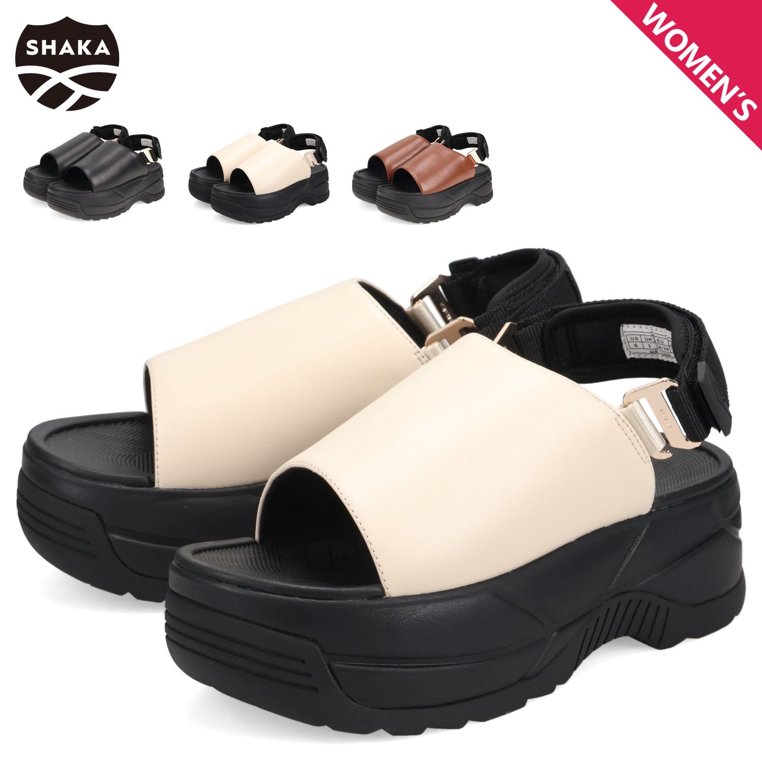 SHAKA シャカ ストラップサンダル バケイ チャンキー レディース 厚底 VACAY CHUNKY SK-281