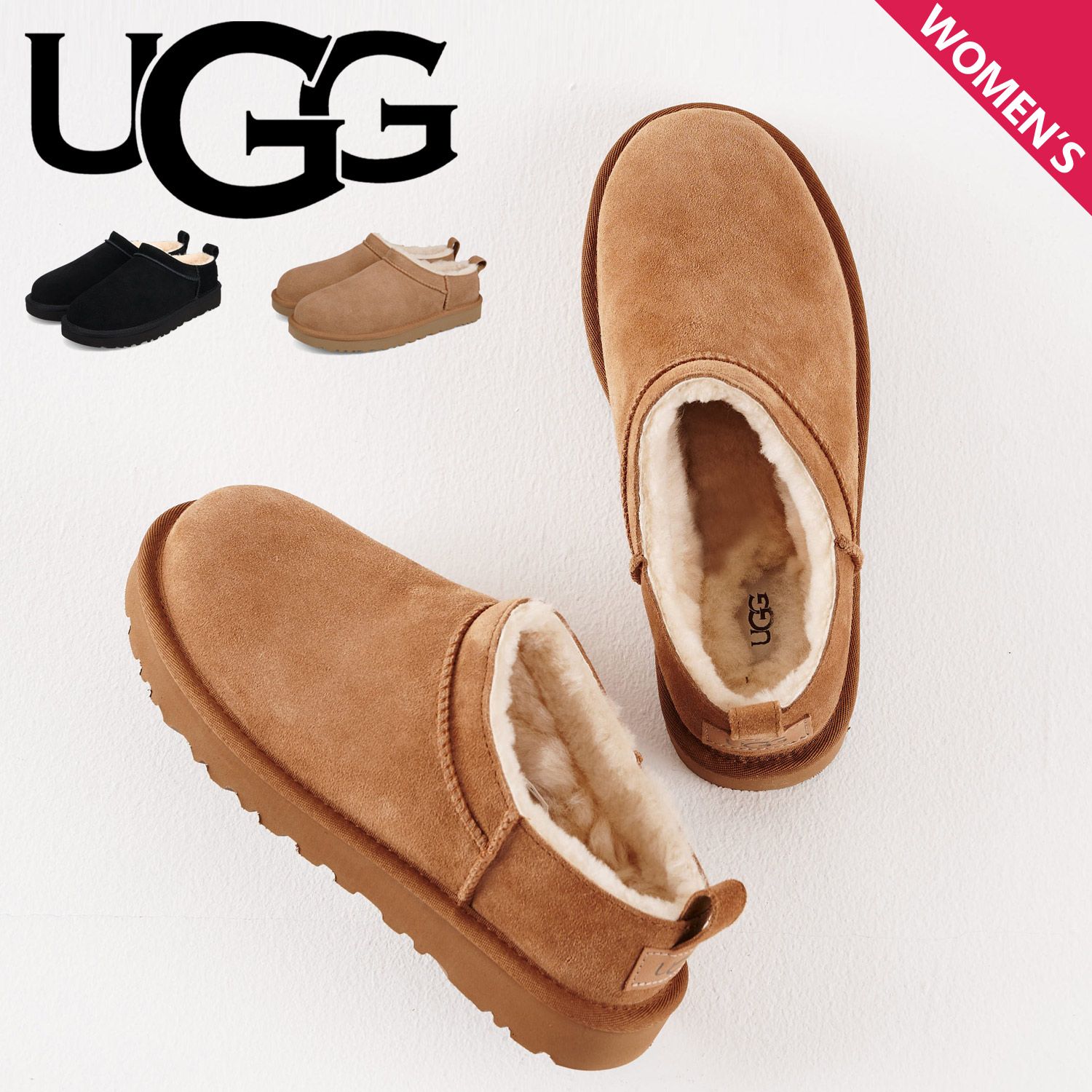 UGG アグ ブーツ ムートンブーツ アンクル クラシック マイクロ レディース CLASSIC MICRO シープスキン 1173891