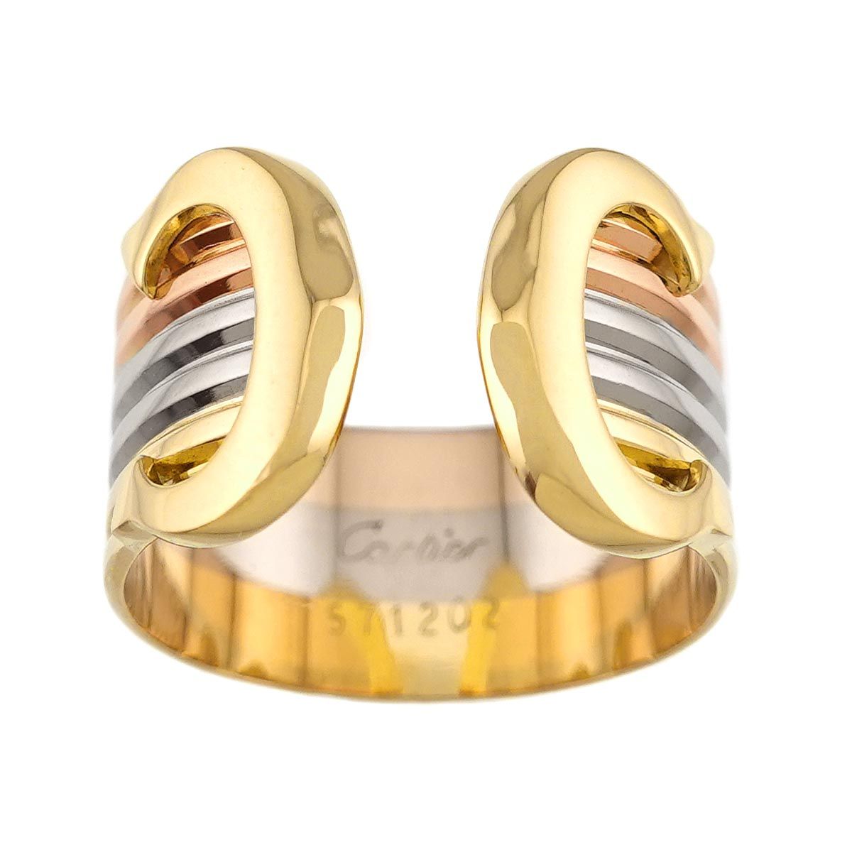 カルティエ Cartier C2 #54 リング K18 YG WG PG スリーカラー スリー