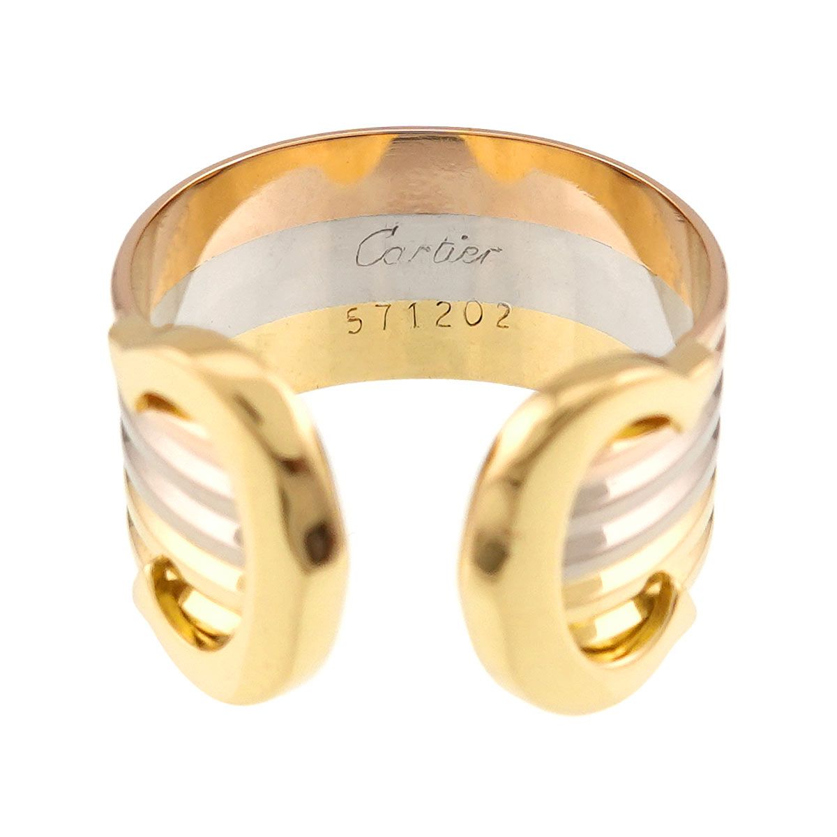 カルティエ Cartier C2 #54 リング K18 YG WG PG スリーカラー スリー