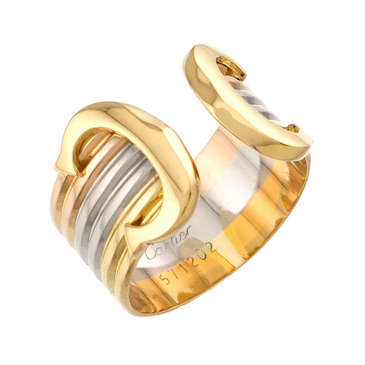 カルティエ Cartier C2 #54 リング K18 YG WG PG スリーカラー スリー