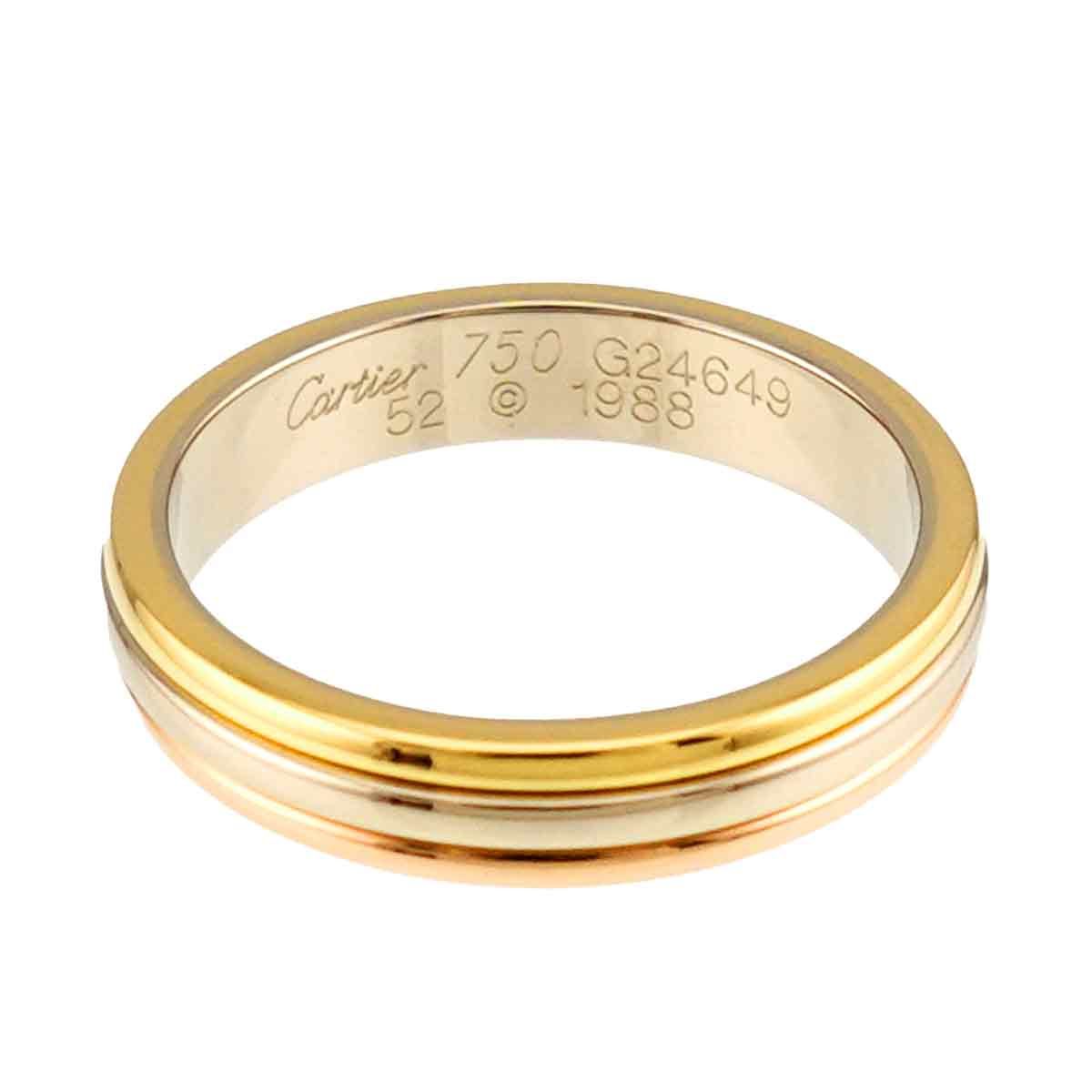 カルティエ Cartier ヴァンドーム #52 リング K18 YG WG PG スリー
