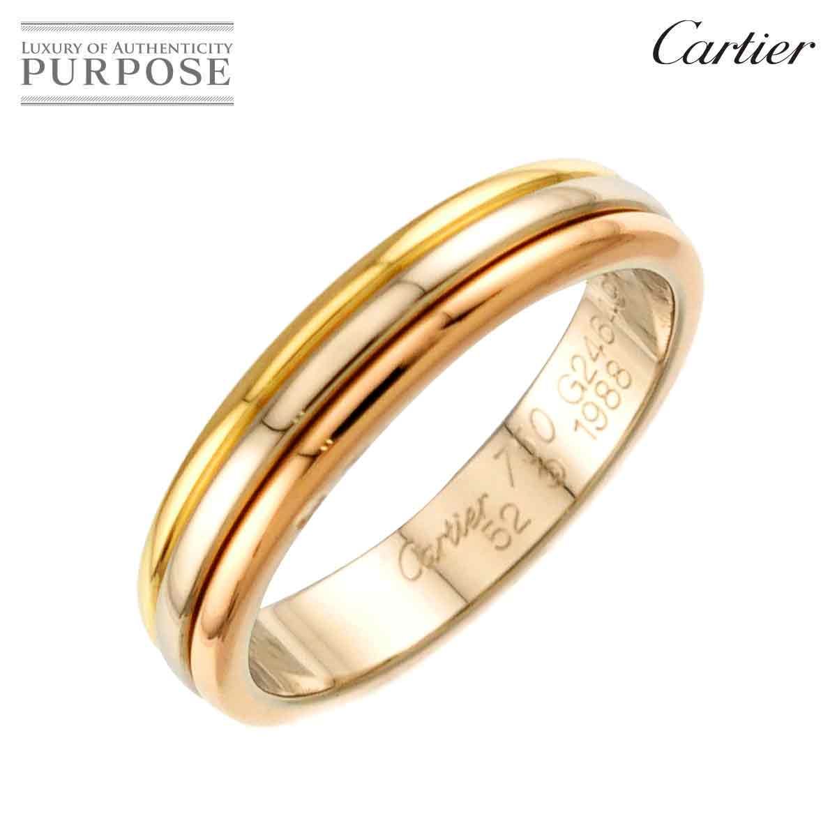 カルティエ Cartier ヴァンドーム #52 リング K18 YG WG PG スリー