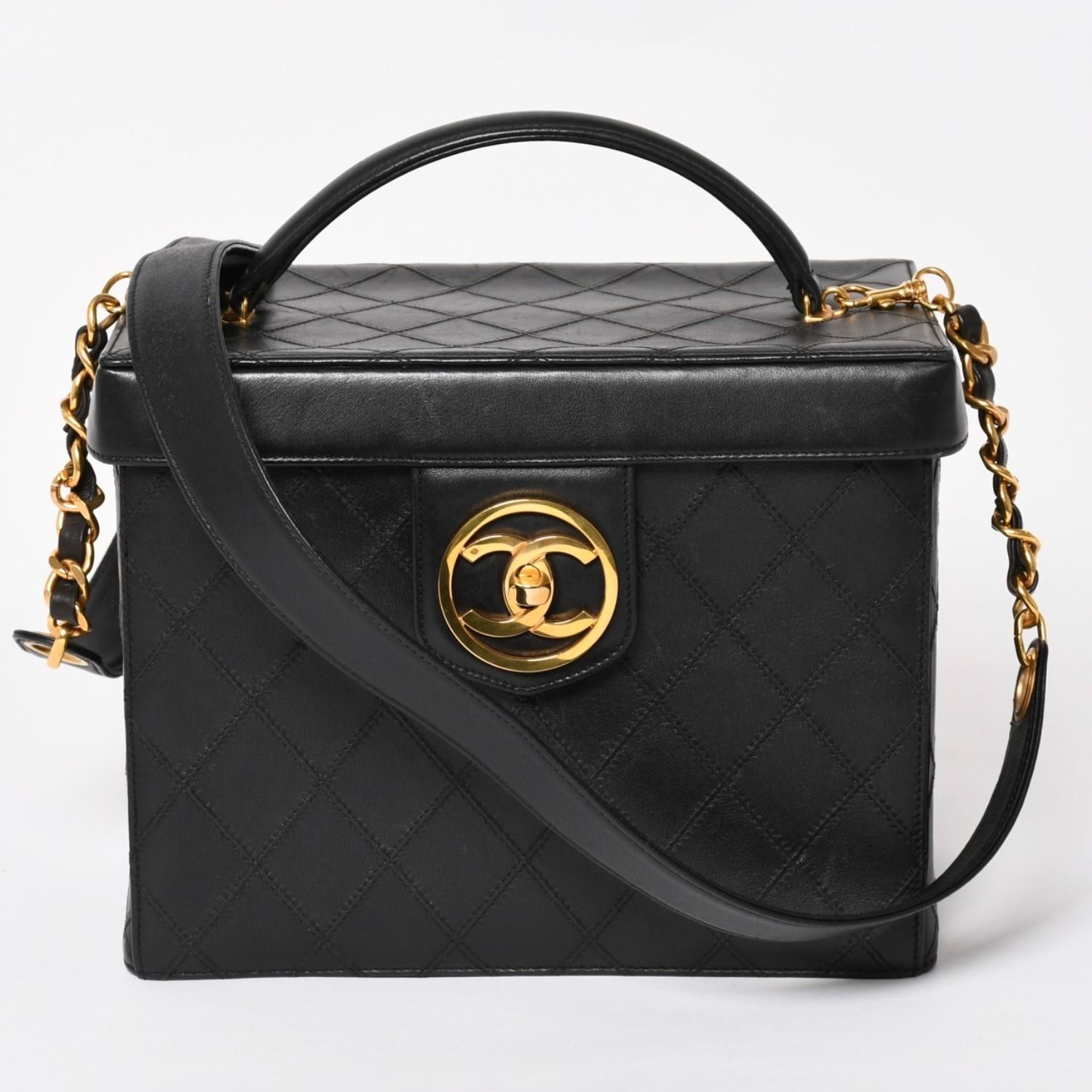 極美品 CHANEL シャネル ビコローレ バニティバッグ ハンドバッグ ココ 
