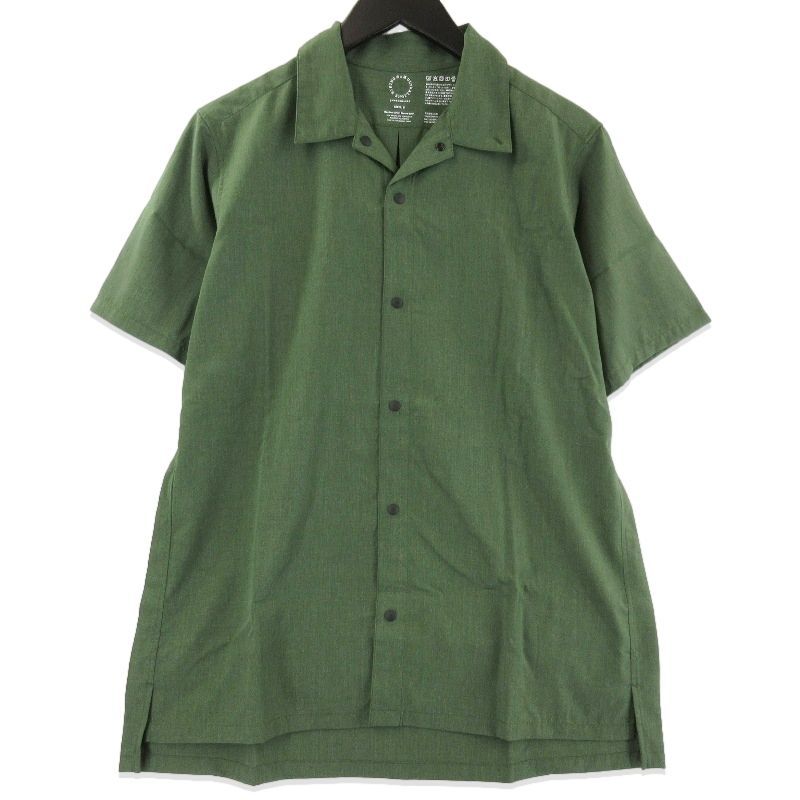 未使用 山と道 ヤマトミチ Bamboo Short Sleeve Shirt M's 2026 半袖シャツ バンブーショートスリーブシャツ Kombu Green S 71016033