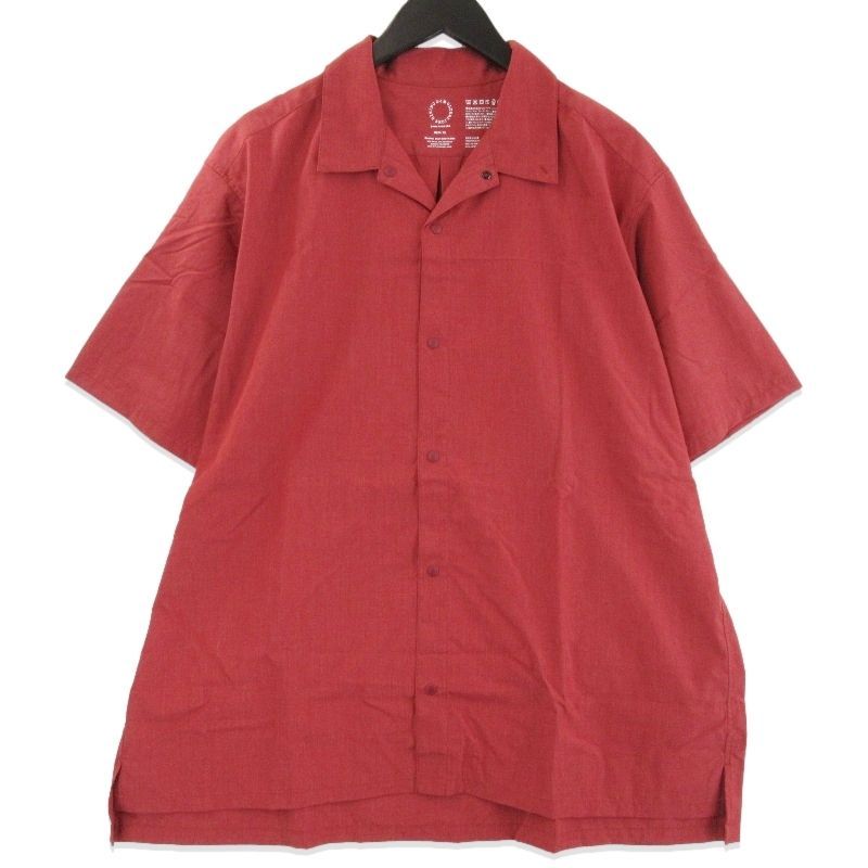 未使用 山と道 ヤマトミチ Bamboo Short Sleeve Shirt M's 2026 半袖シャツ バンブーショートスリーブシャツ Red Dahlia XL 71016045