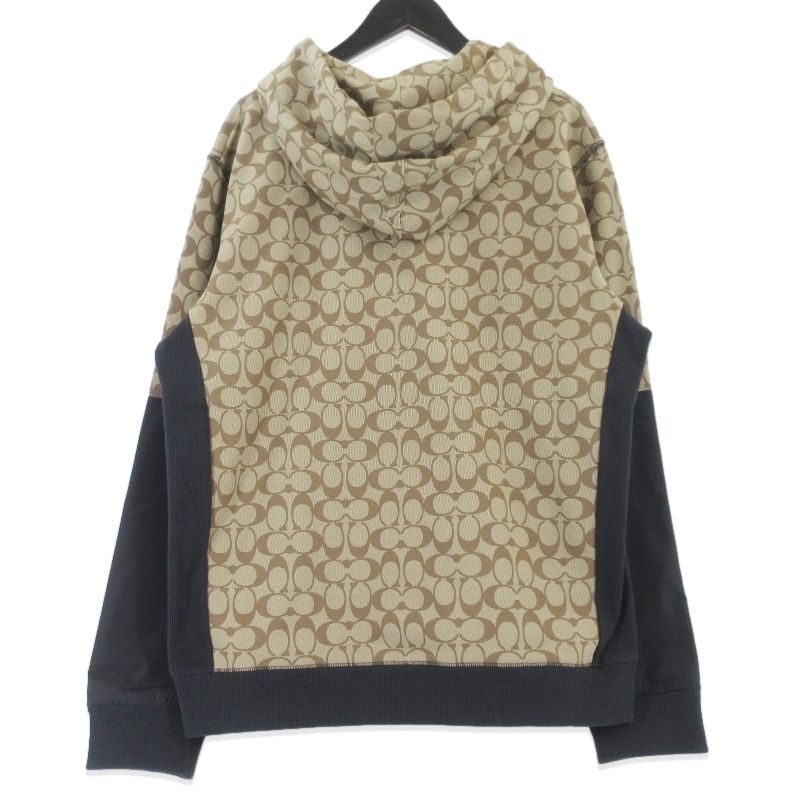 美品　コーチ COACH シグネチャー 柄 パーカー 89747 サイズM 美品 COACH コーチ プルオーバーパーカー 89747 シグネチャー 総柄