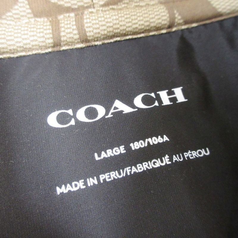 美品 COACH コーチ プルオーバーパーカー 89747 シグネチャー 総柄