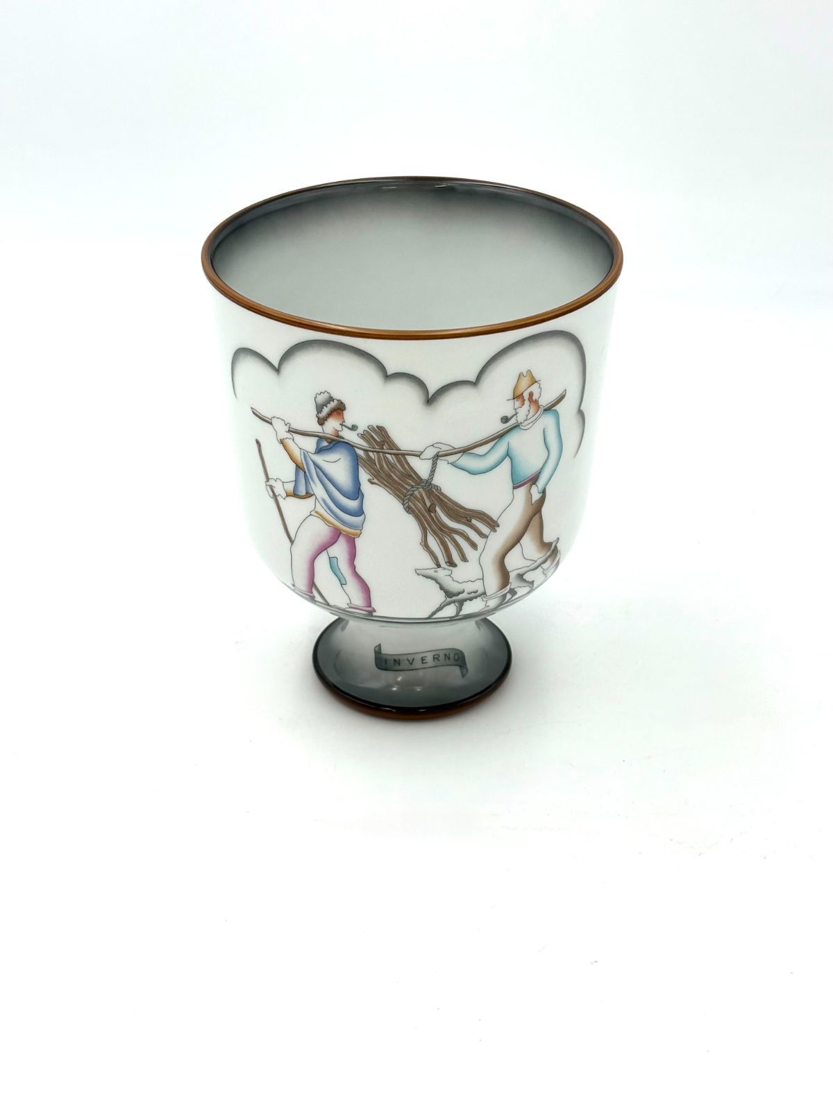 【未使用保管品】リチャードジノリ　RichardGinori　ジオ・ポンティ　四季シリーズ　冬　INVERNO　フラワーベース　花器