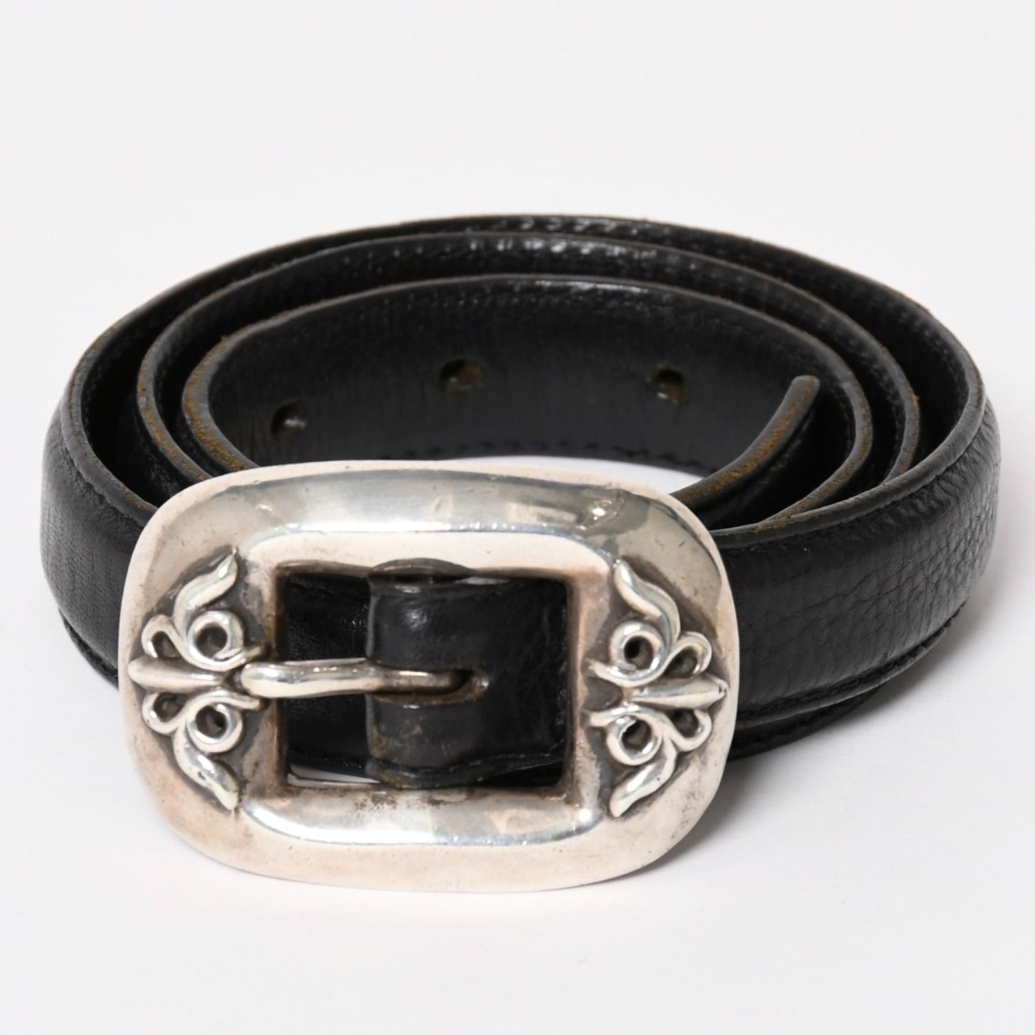 CHROME HEARTS クロムハーツ 1インチ クラシック ベルト ガンスリンガー サイズ28 スターリングシルバー 美品 中古 4a004101