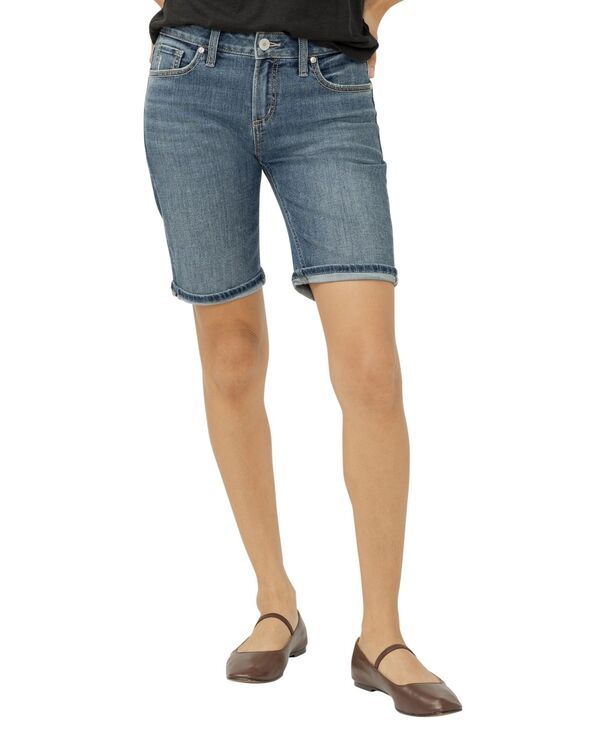 シルバー ジーンズ レディース ボトムス ハーフパンツ・ショーツ ショートパンツ Silver Jeans Co Womensuki Mid Rise Curvy Fit Bermuda Shorts