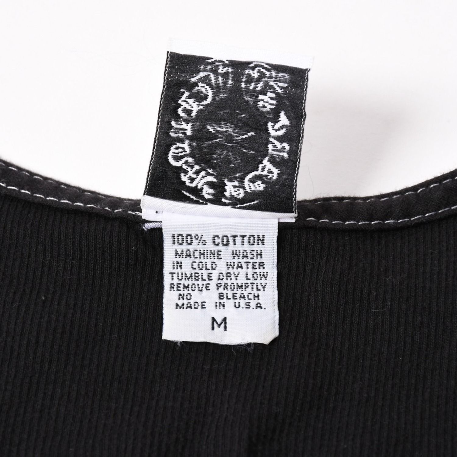 CHROME HEARTS クロムハーツ リブタンクトップ ノースリーブ ブラック