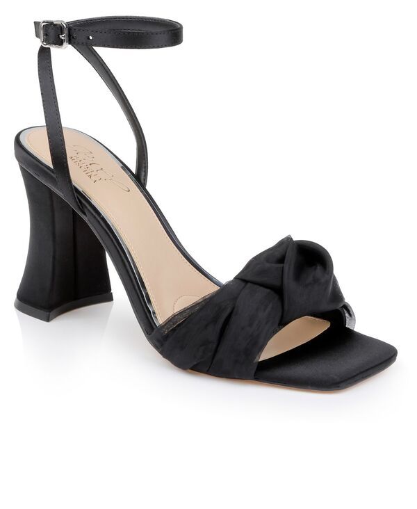 ジュウェルダグレイミシュカ レディース シューズ サンダル Jewel Badgley Mischka Womens Fayola Dress Knot Sandals Black Satin ブラッ