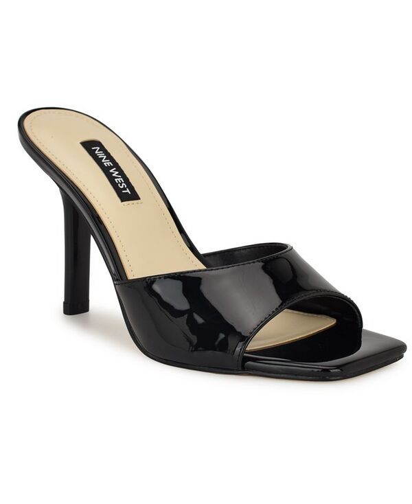 ナインウェスト レディース シューズ サンダル Nine West Womens Disko Square Toe Dress Sandals Black Patent ブラック