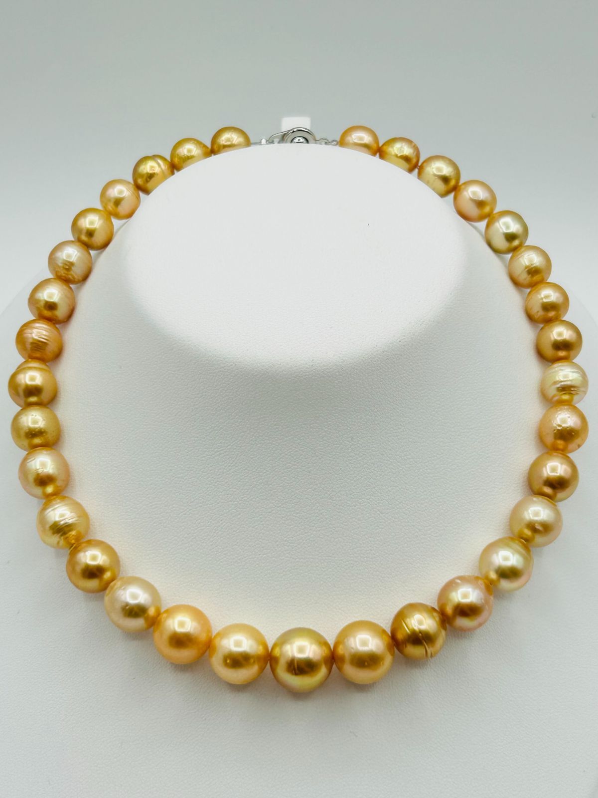 南洋 白蝶 パール ナチュラルゴールド 真珠 ネックレス 約10.0~14.0ｍｍ South Sea Pearl 南洋金珠