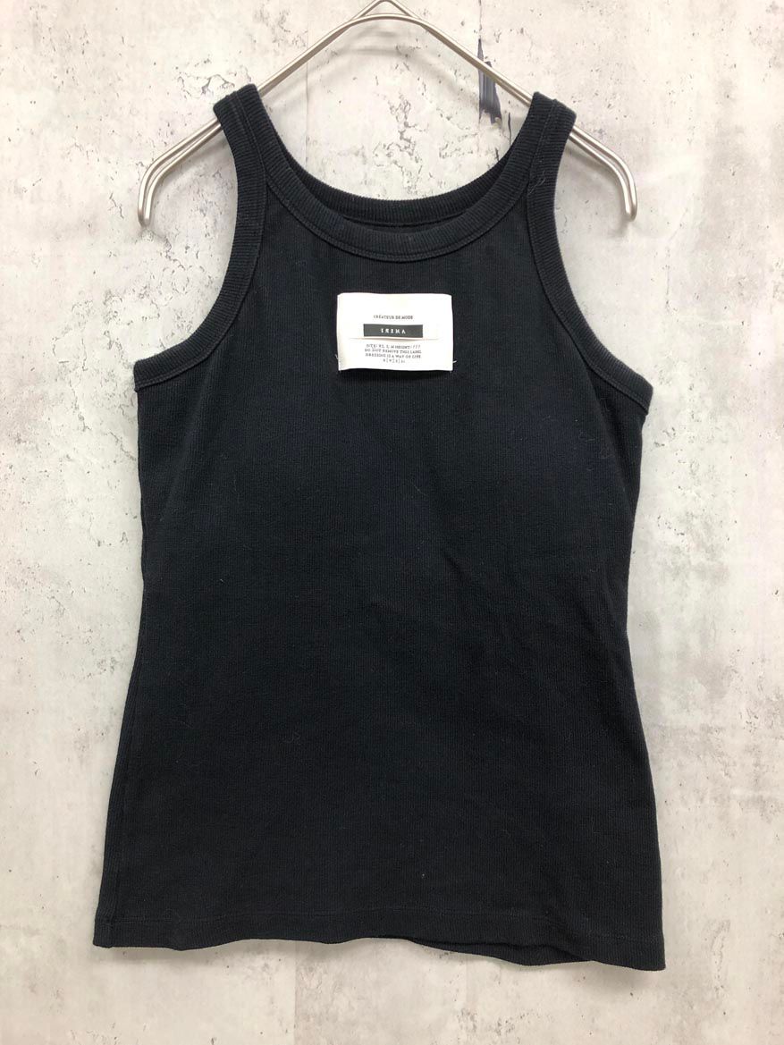 Ameri アメリ 02310380071 DOUBLE TAG TANK TOP ダブルタグ タンクトップ sizeM/黒 ■■◎レディース