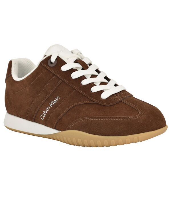 カルバンクライン レディース シューズ スニーカー レース Calvin Klein Womens Hendrea LaceUp Sneakers Dark Brown Suede ブラウン