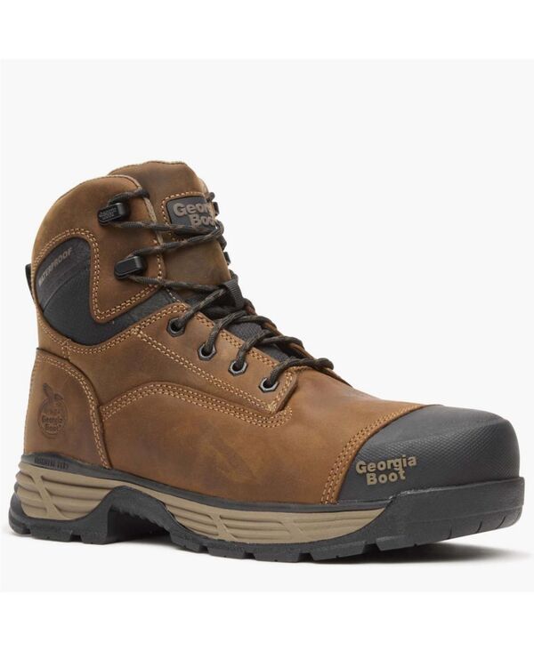 ジョージブーツ メンズ シューズ ブーツ・レインブーツ GEORGIA BOOT Mens Durablend Edge 6 Waterproof Alloy Toe Work Boot Brown