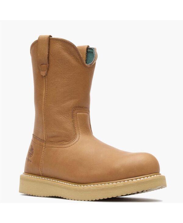 ジョージブーツ メンズ シューズ ブーツ・レインブーツ Tシャツ GEORGIA BOOT Mens Wedge Steel Toe Pull On Work Boot Barracuda gold