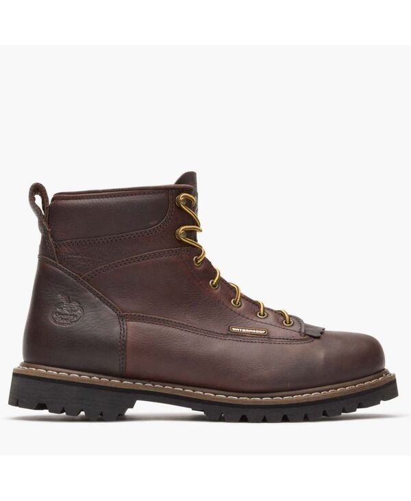 ジョージブーツ メンズ シューズ ブーツ・レインブーツ レース GEORGIA BOOT Mens Waterproof LaceToToe Work Boot Chocolate チョコレート