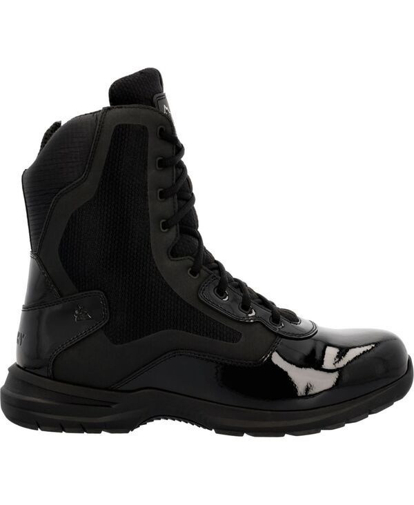 ロッキー メンズ シューズ ブーツ・レインブーツ ROCKY Mens Cadet 8 Black Side Zipublic Service Boot No Color ブラック
