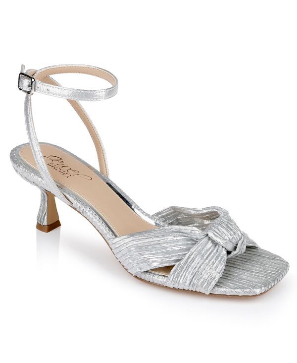 ジュウェルダグレイミシュカ レディース シューズ サンダル ヒール Jewel Badgley Mischka Womens True Kitten Heel Sandals Silver シルバー