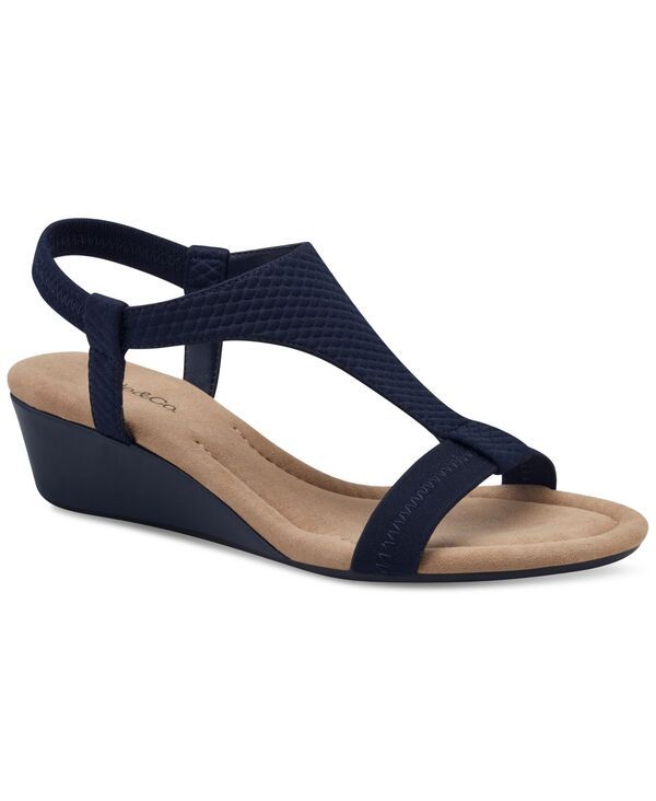 スタイルアンドコー レディース シューズ サンダル Style Co Womens Step N Flex Vacanzaa Wedge Sandals Navy ネイビー