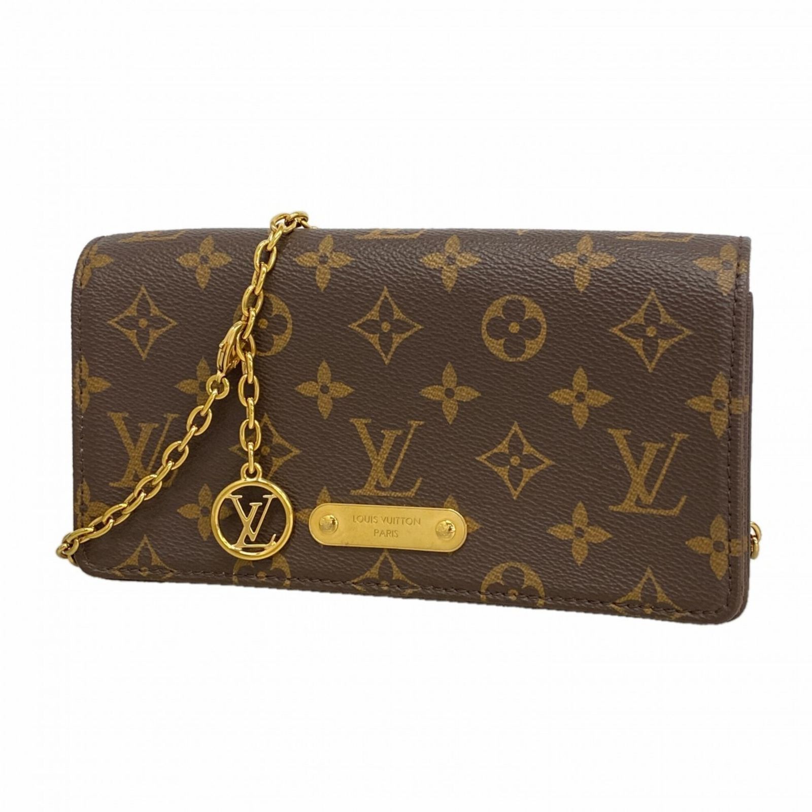 ルイ・ヴィトン(Louis Vuitton) ルイ・ヴィトン ショルダーバッグ モノグラム ウォレットオンチェーンリリー M82509 ブラウンレディース