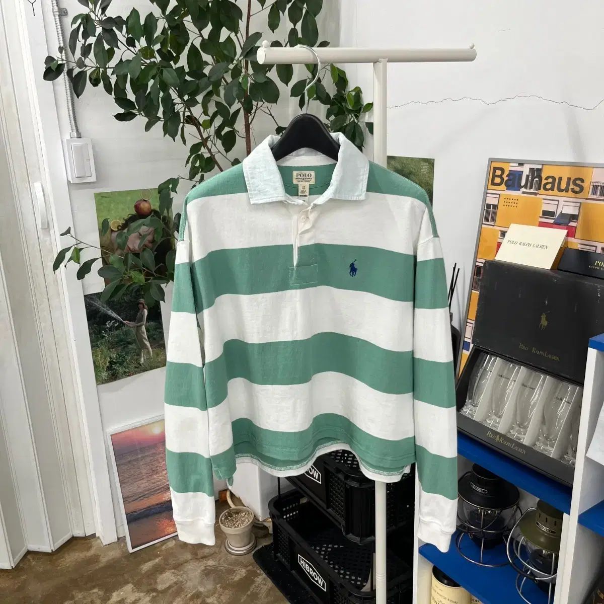 POLO RALPH LAUREN ウィメンズ クロップド ラグビーシャツ XS