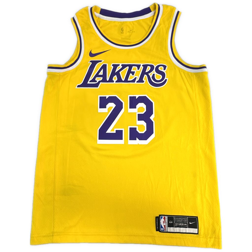 NIKE ナイキ NBA ロサンゼルス・レイカーズ ゲームシャツ ユニフォーム プロチーム バスケ イエロー(メンズ M)中古 古着 Y3468