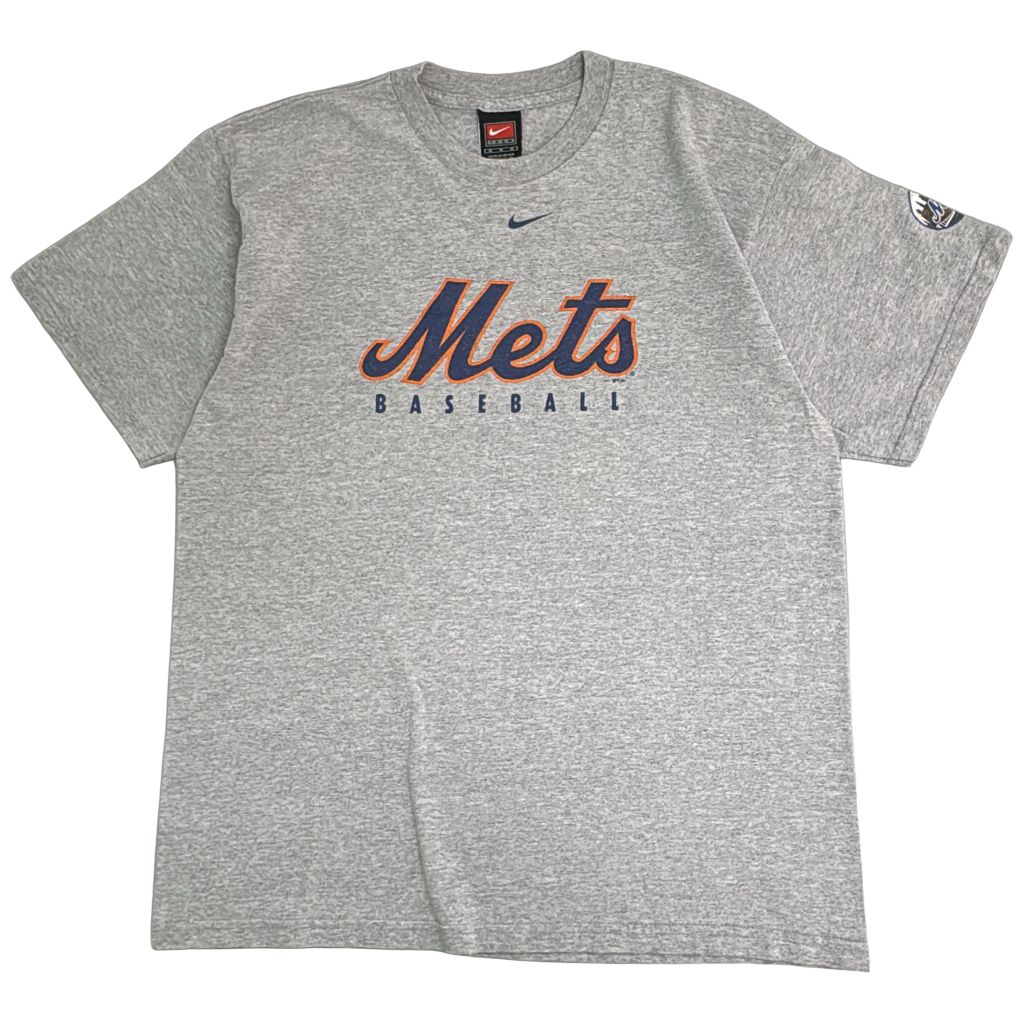 00年代 NIKE ナイキ MLB ニューヨーク・メッツ 半袖Ｔシャツ メジャーリーグ スポーツ(メンズ M)中古 古着 Y3479