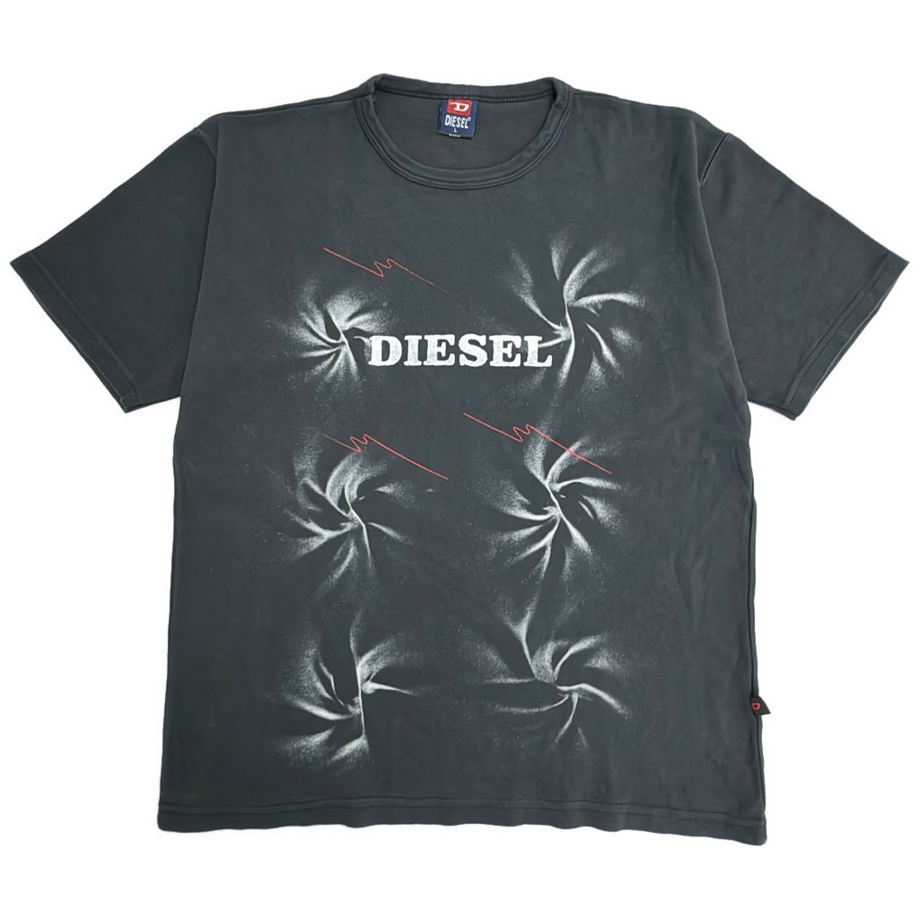 DIESEL ディーゼル 半袖Tシャツ ブラック(メンズ L)中古 古着 Y3521
