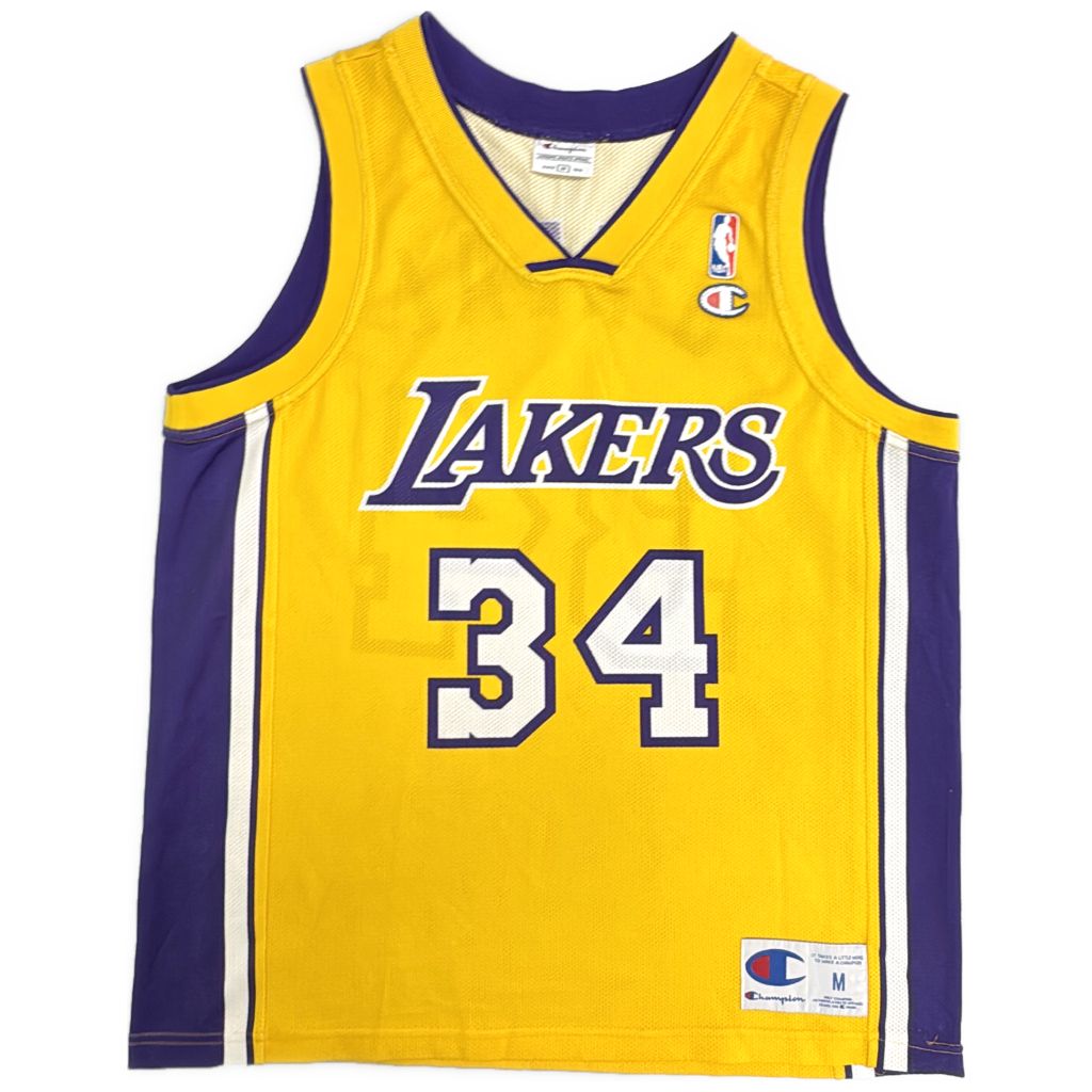 90年代 Champion チャンピオン NBA ロサンゼルス・レイカーズ ユニフォーム プロチーム バスケ(メンズ M)中古 古着 Y3530