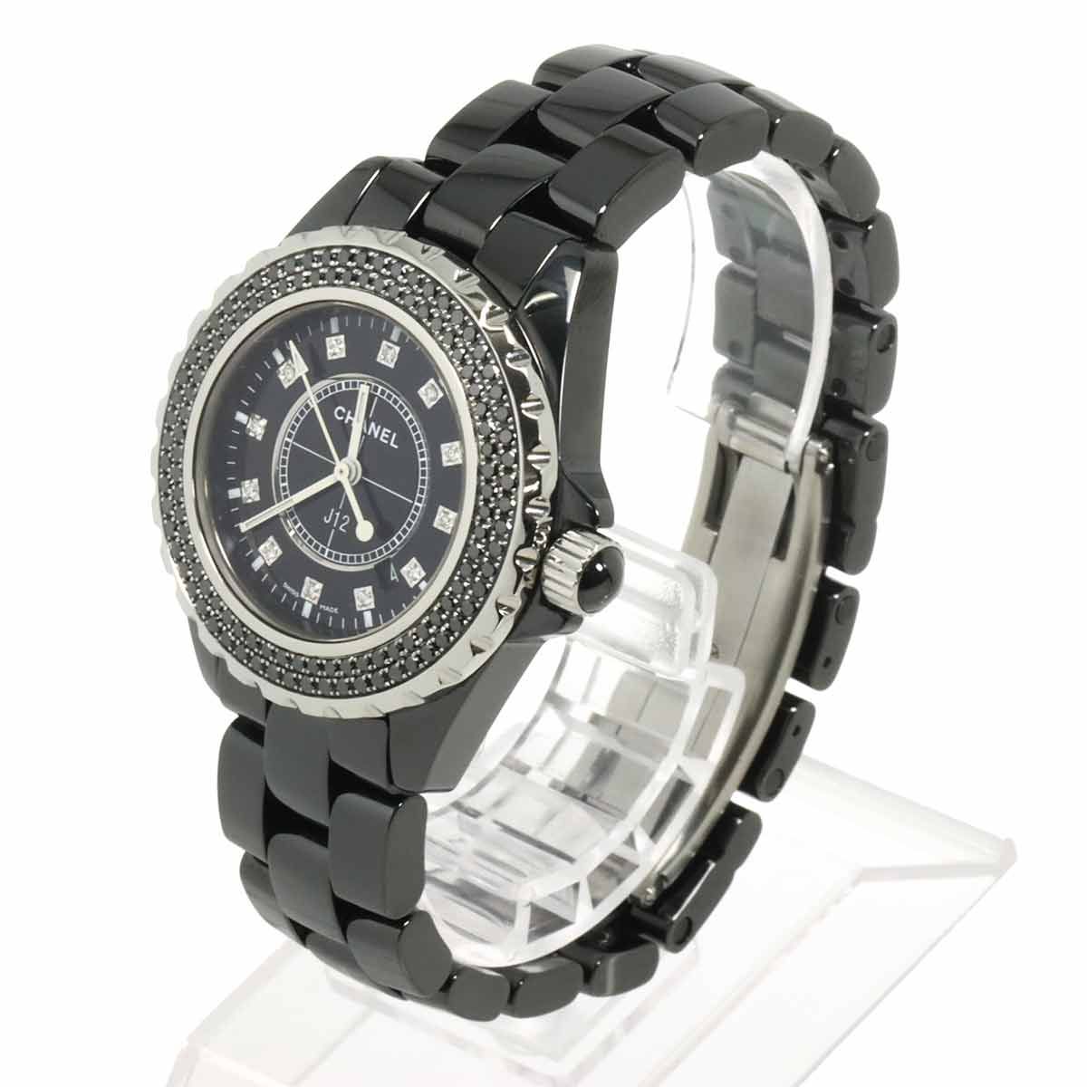 シャネル CHANEL J12 33mm H2082 レディース 腕時計 ブラックダイヤ