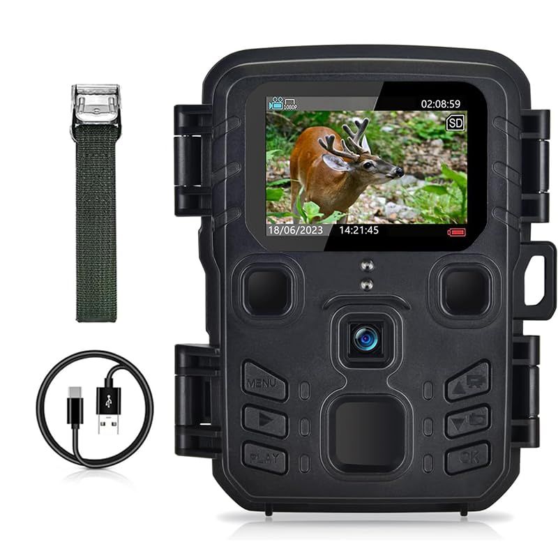 【新品】SUNTEK 防犯カメラ トレイルカメラ 電池式 動体検知カメラ 1080P&24MP対応 小型 屋外 監視カメラ 赤外線LED対応 暗視カメラ 0.45秒超高速トリガー 人感センサー 自動上書き録画 防水 防塵 IP65対応 日本語 37e99a37