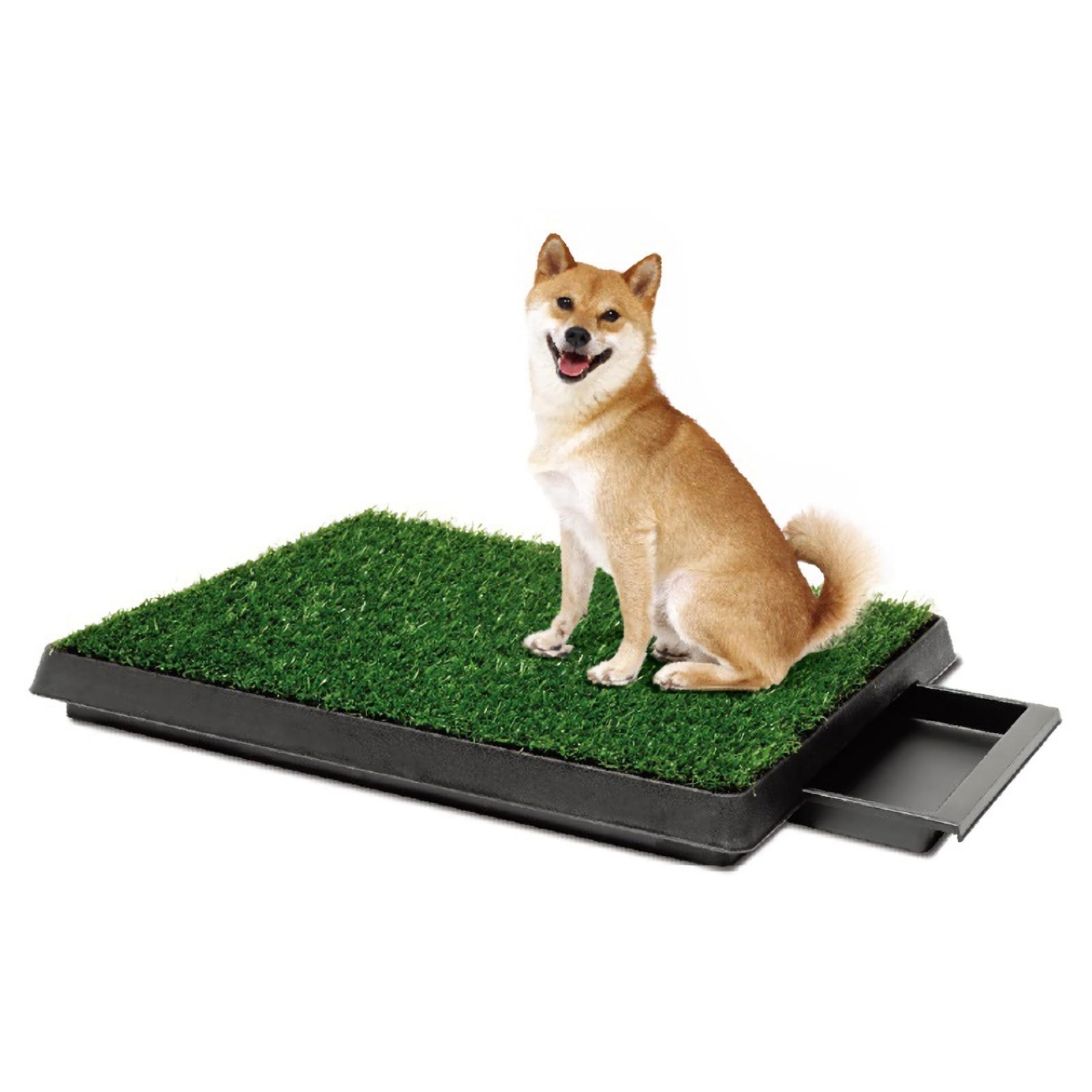 Rowaica ペットトイレ 犬 ワイド ドッグトレー 中型犬 小型犬 芝生 人工芝 セパレート 洗える 分解清掃 トレーニング
