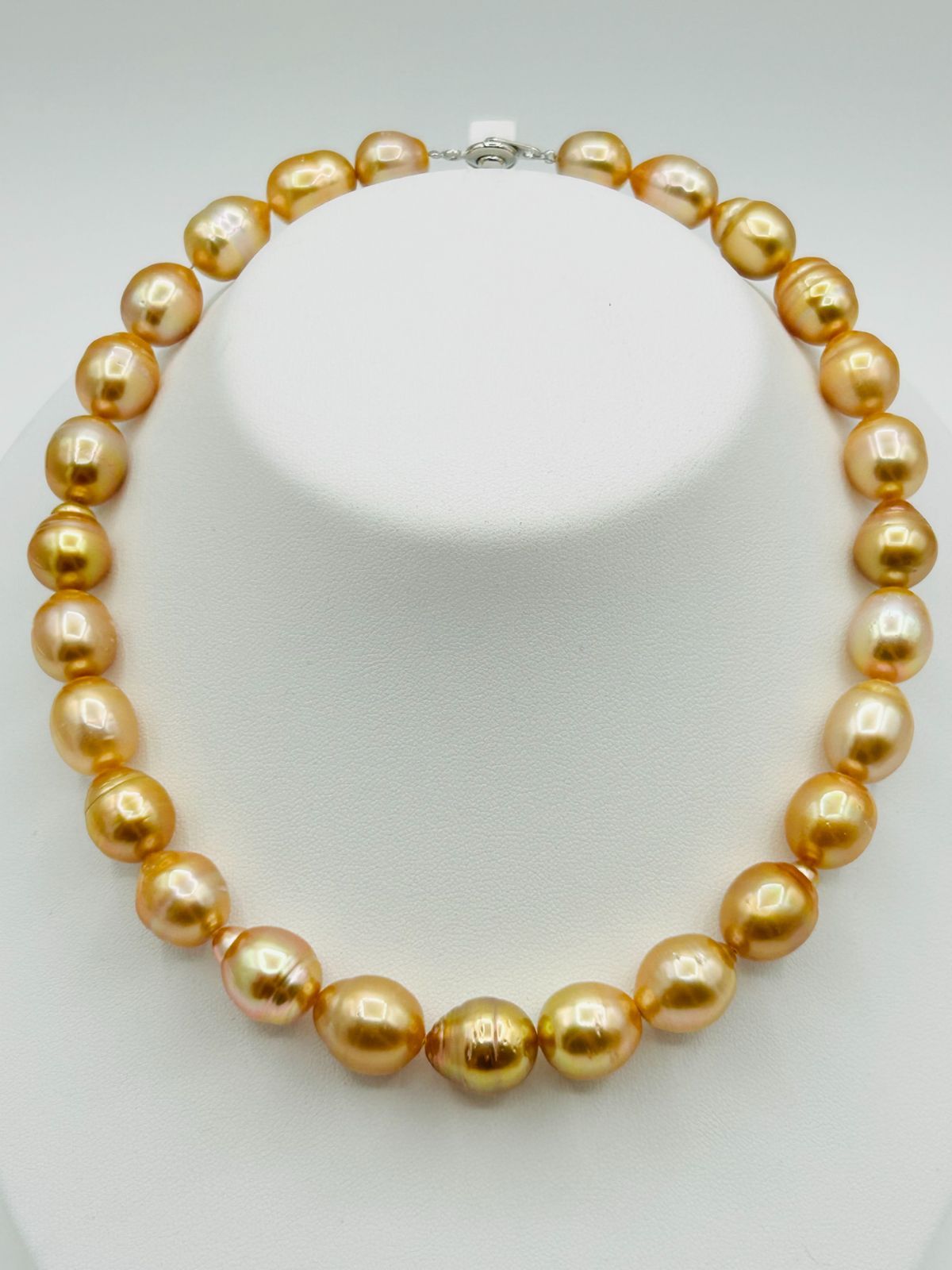 南洋 白蝶 パール ナチュラルゴールド 真珠 ネックレス 約11.0～13.5ｍｍ South Sea Pearl 南洋金珠